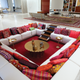 Xenia Miller changed the pillows and sofa coverings to match the seasons.